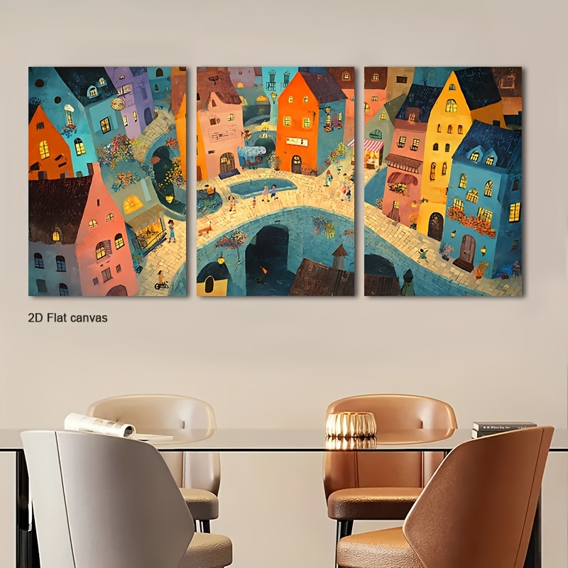 Canvas Wrap Ready - Frameless Canvas 3pcs Magical Fairy Tale