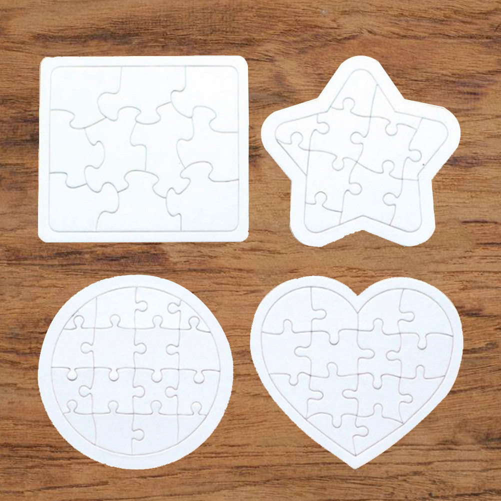 4Pcs Blank Jigsaw Puzzles Kids - Puzzle Blank White review and price