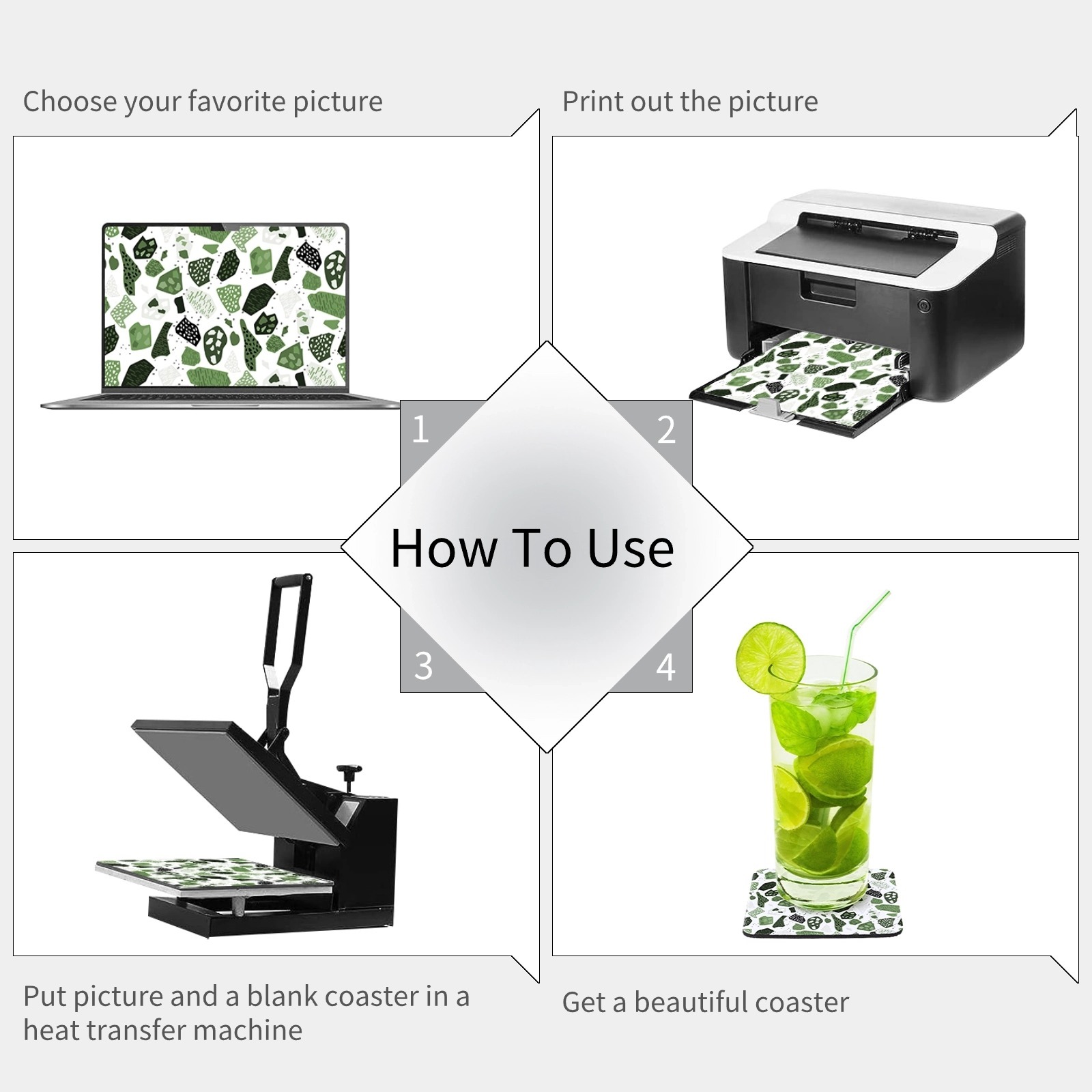 100Pcs Sublimation Coasters Sq - Coaster Sublimation Blank review and price