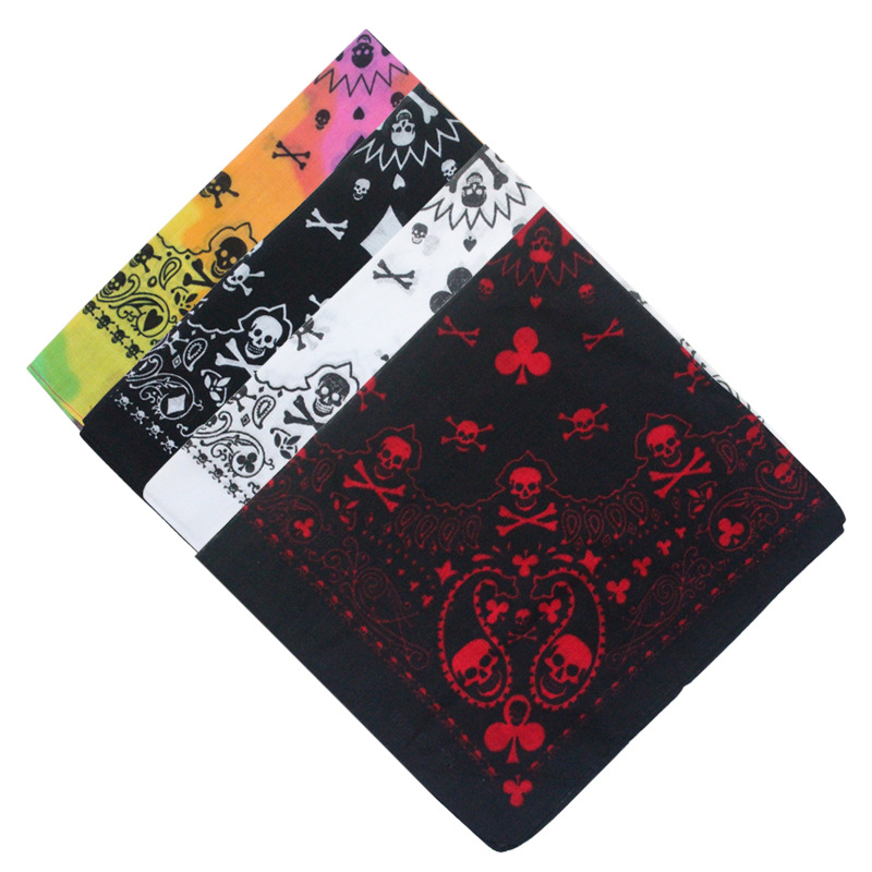 55cm White Black Red Skull Pok - Bandana Blank White review and price