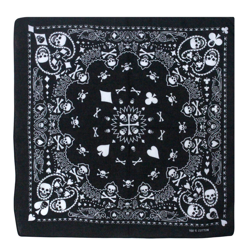 55cm White Black Red Skull Pok - Bandana Blank White review and price
