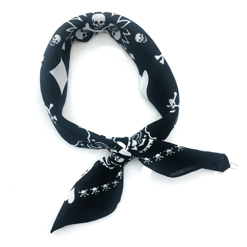 55cm White Black Red Skull Pok - Bandana Blank White review and price
