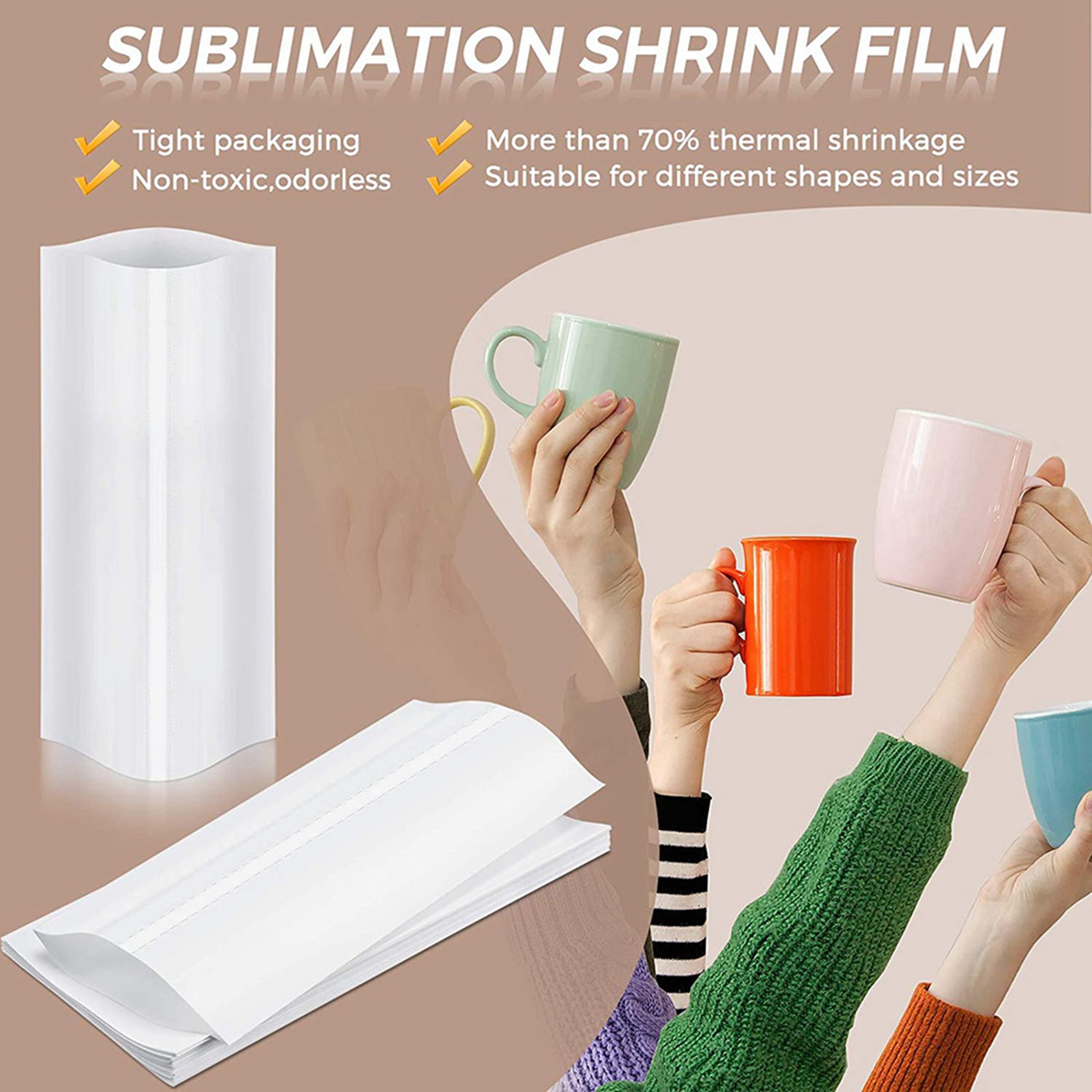A74E-140Pcs Sublimation Shrink - Sublimation Mug White review and price